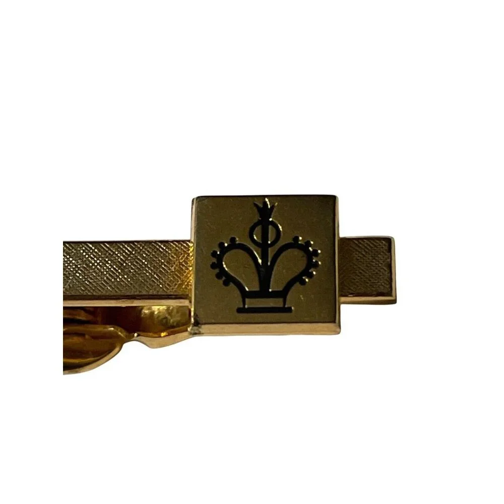 Royal Crown Vintage TINY SMALL SWANK Tie Bar Clip imperial‎ king queen prince